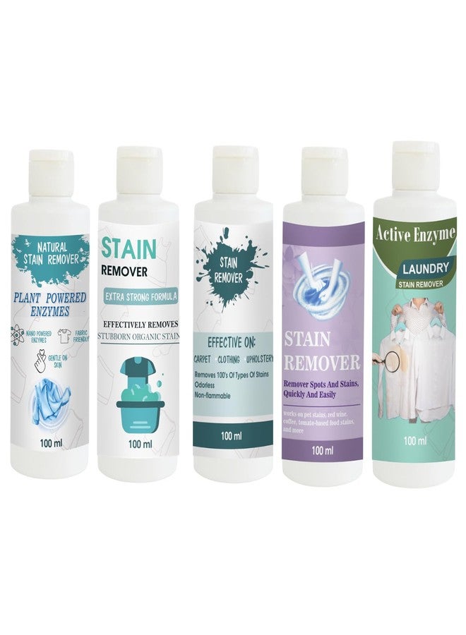 TOOVUS Stain Remover Combo Pack of Shirt, Doll, Sky, Purple and Pista Stain Remover | Multi-Surface Cleaning Solution for Clothes, Fabrics, Upholstery (100 g Each) - Image 1